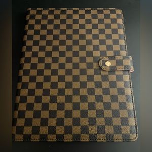 Luxury Checkered A4 Portfolio Pad Journal